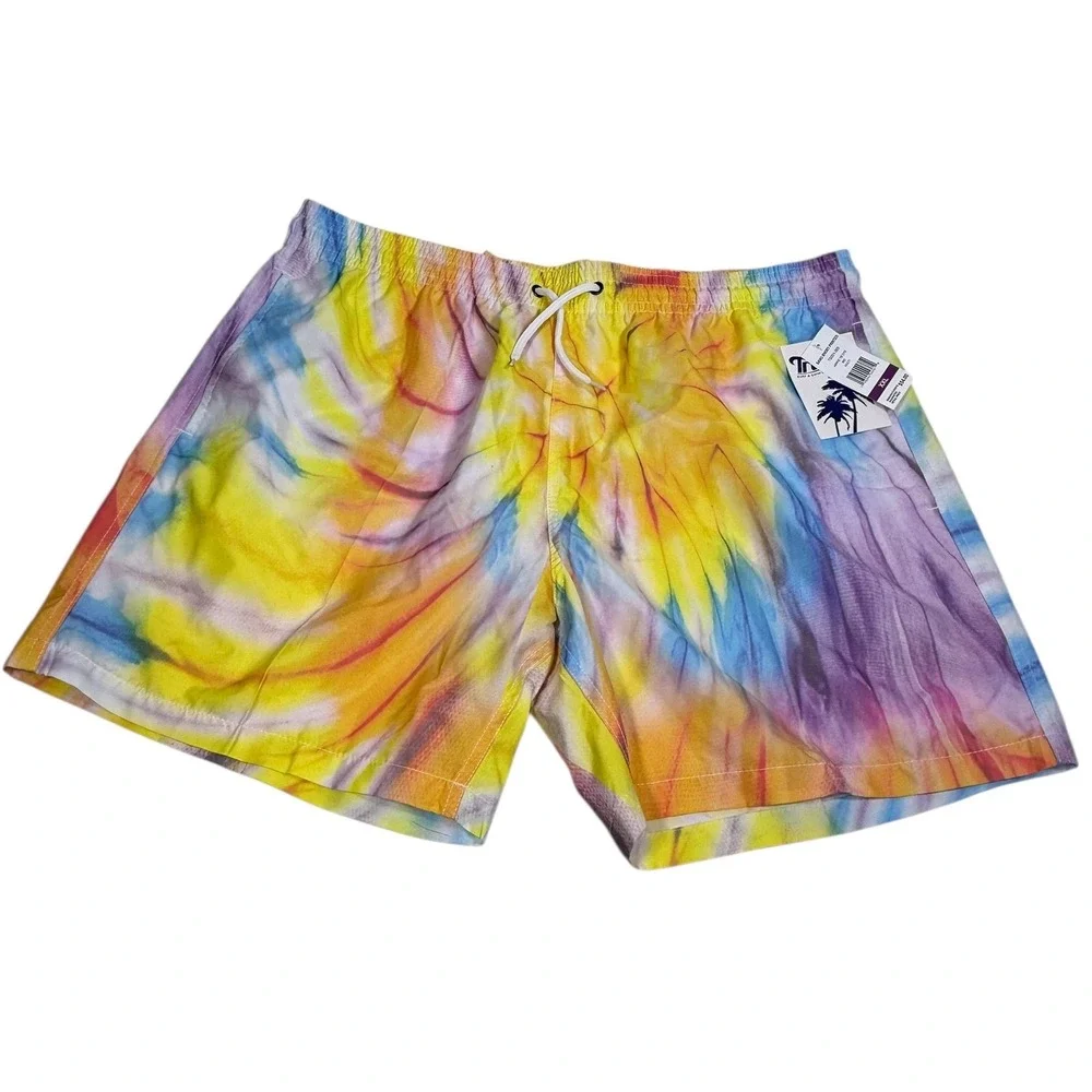 Trunks Surf & Swim Co. Mens Hippie Tie‎ Dye Swim Trunks XXL Quick Dry